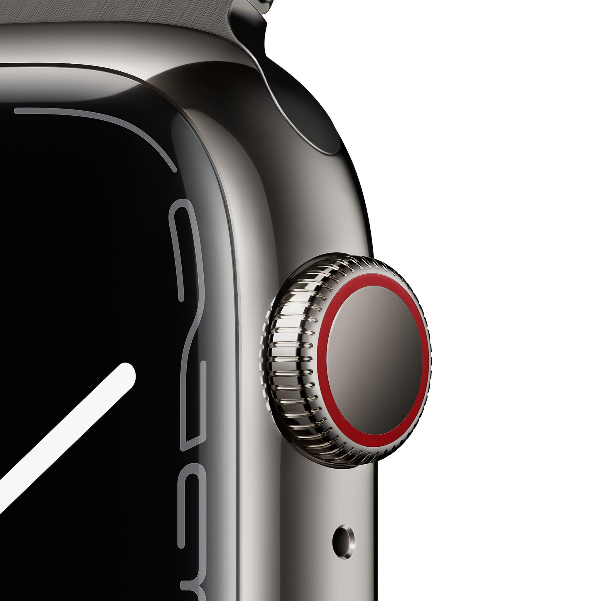 Apple Watch Series 7 (GPS + Cellular, 45mm) Montre connectée - Boîtier en Acier Inoxydable Graphite, Bracelet Milanais Graphite. Suivi de l’activité Physique, résistance à l’Eau