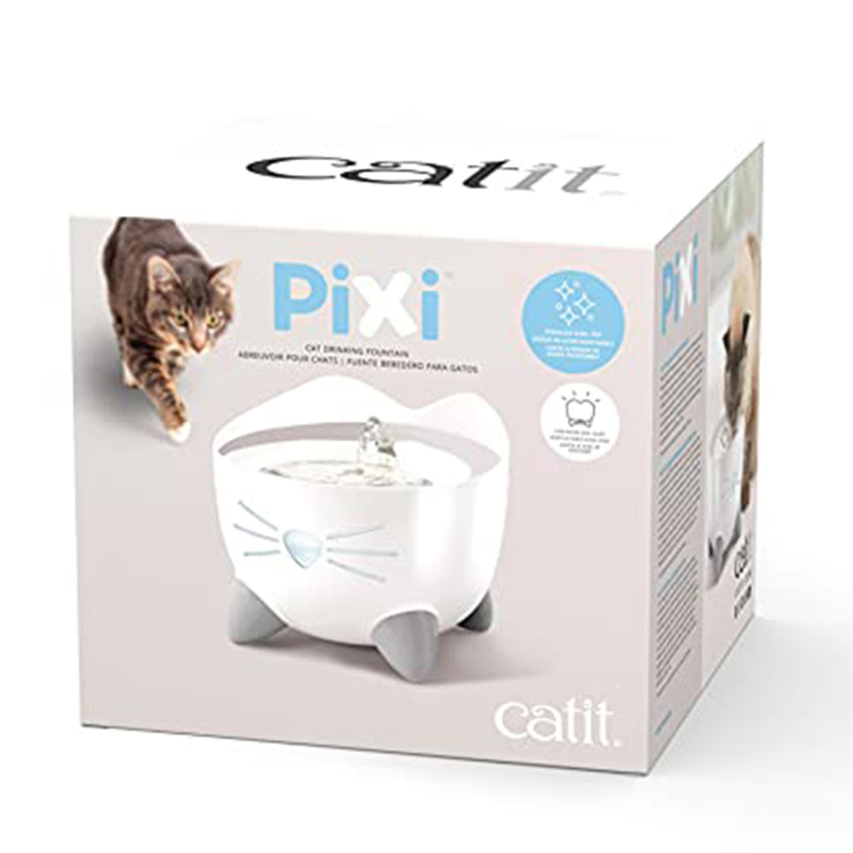 Catit Pixi Fontaine à Eau pour Chat 2,5 L Blanc