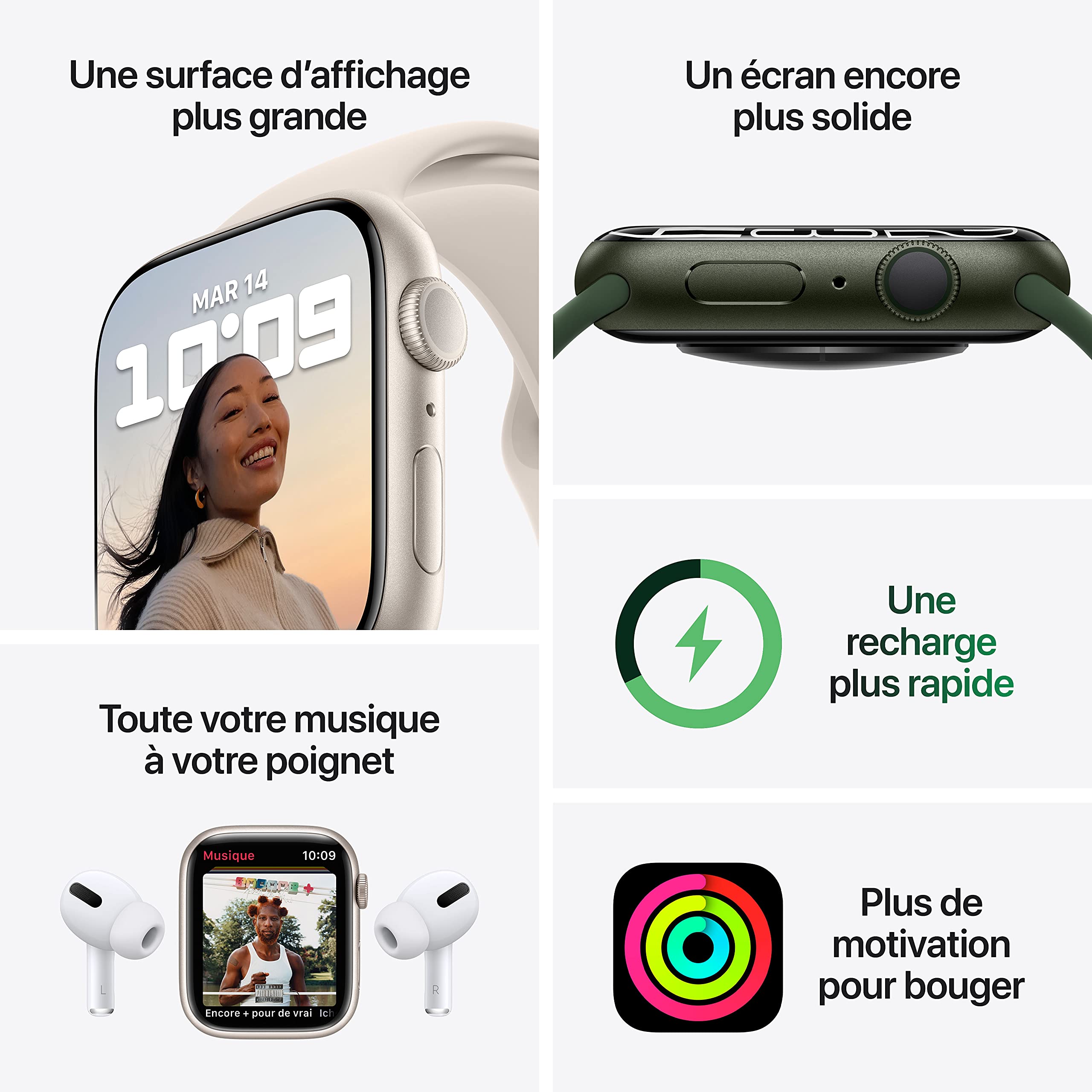 Apple Watch Series 7 (GPS + Cellular, 45mm) Montre connectée - Boîtier en Acier Inoxydable Graphite, Bracelet Milanais Graphite. Suivi de l’activité Physique, résistance à l’Eau