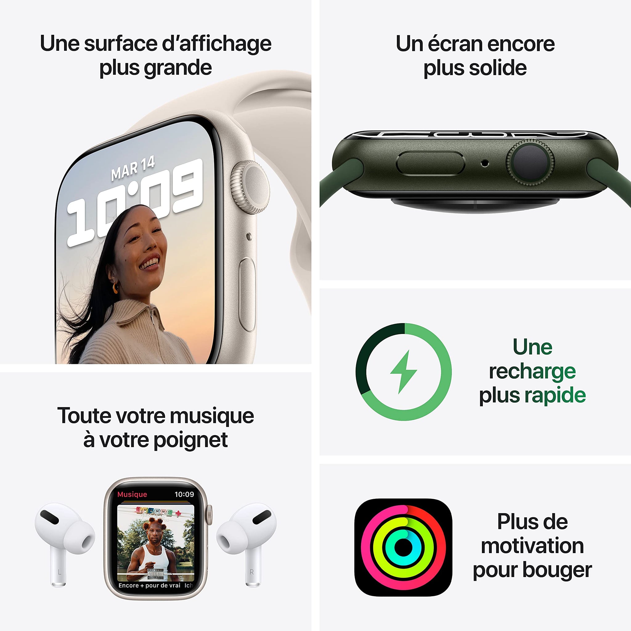 Apple Watch Series 7 (GPS + Cellular, 45mm) Montre connectée - Boîtier en Acier Inoxydable Graphite, Bracelet Milanais Graphite. Suivi de l’activité Physique, résistance à l’Eau