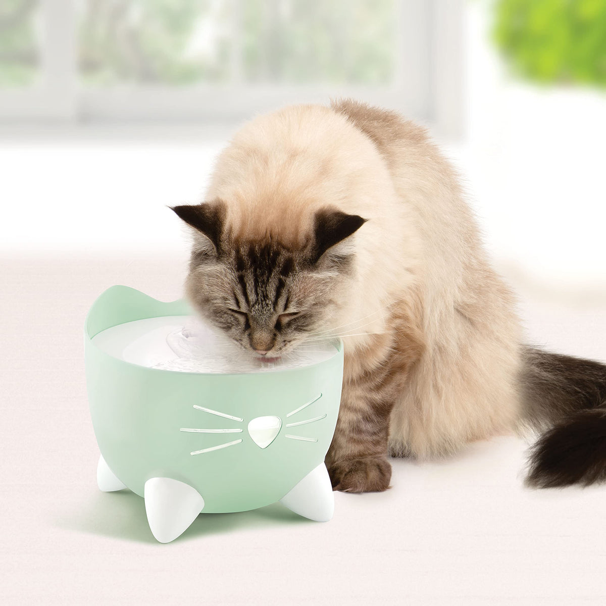 Catit Pixi Fontaine à Eau pour Chat 2,5 L Blanc