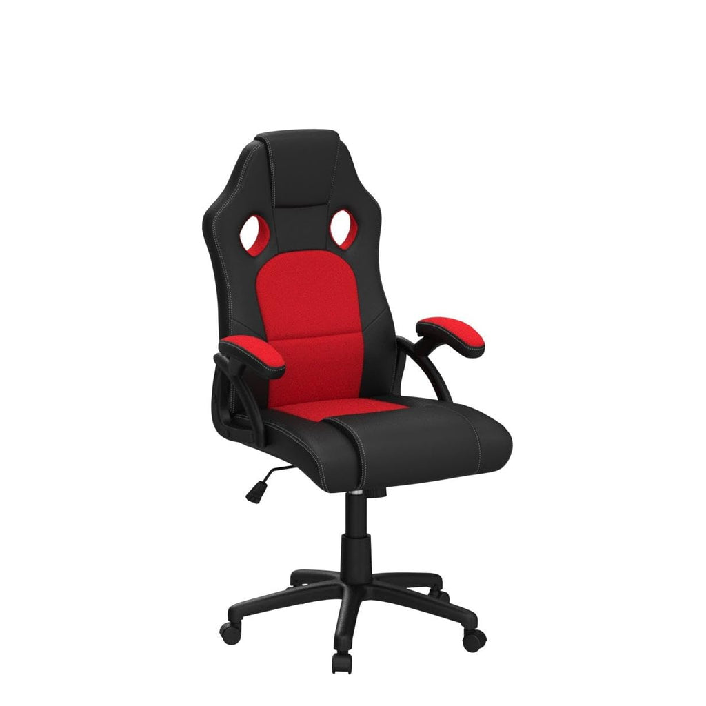 TecTake® Chaise de Bureau Fauteuil de Bureau Fauteuil pivotant Design Chaise Gaming, Siege Ergonomique, Fauteuil avec Accoudoirs, Rembourrage épais, Roulette, Hauteur réglable Teletravail