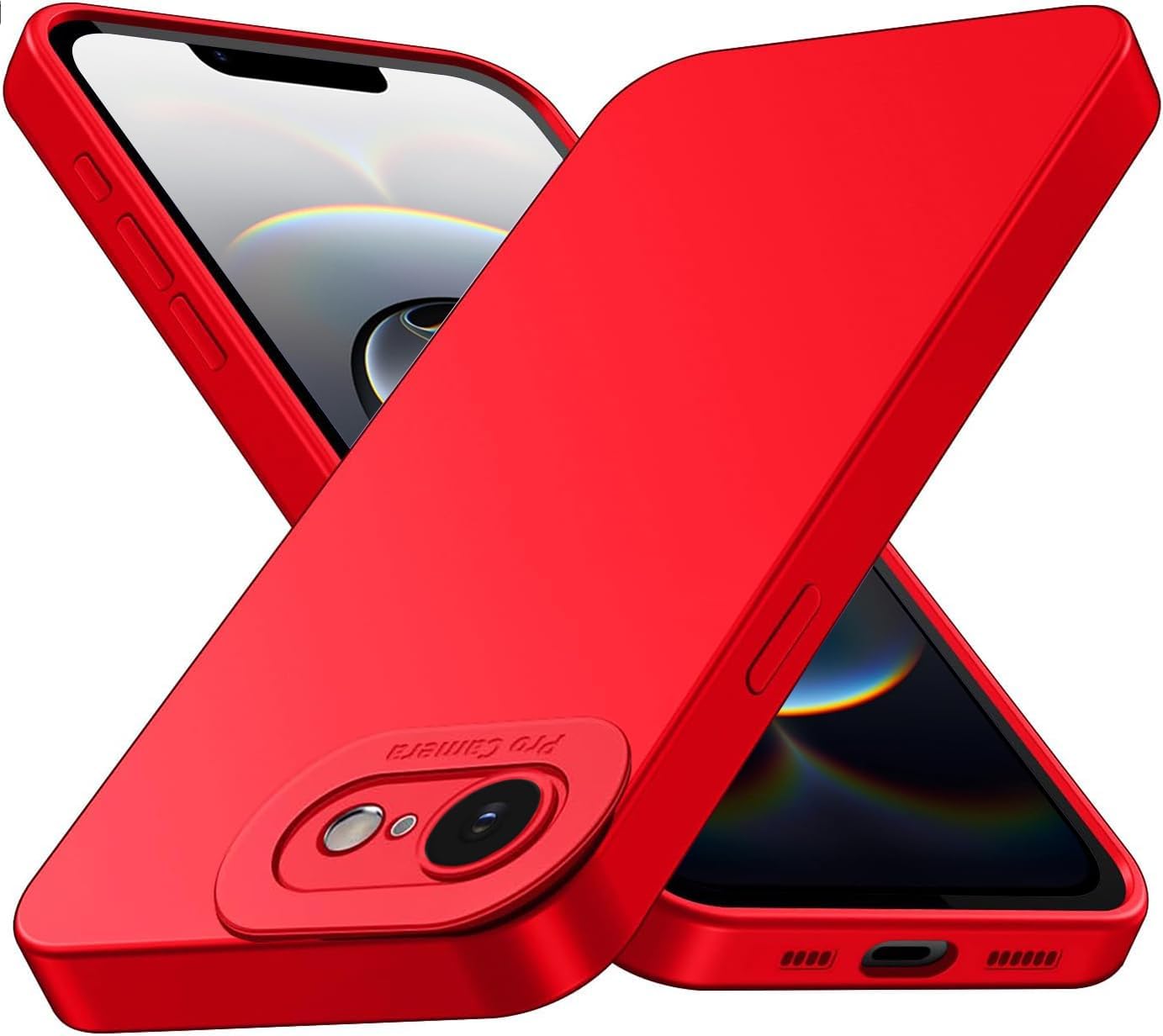 Tenphone Coque iPhone 15 (6,1") – TPU Souple Antichoc avec Protection Caméra