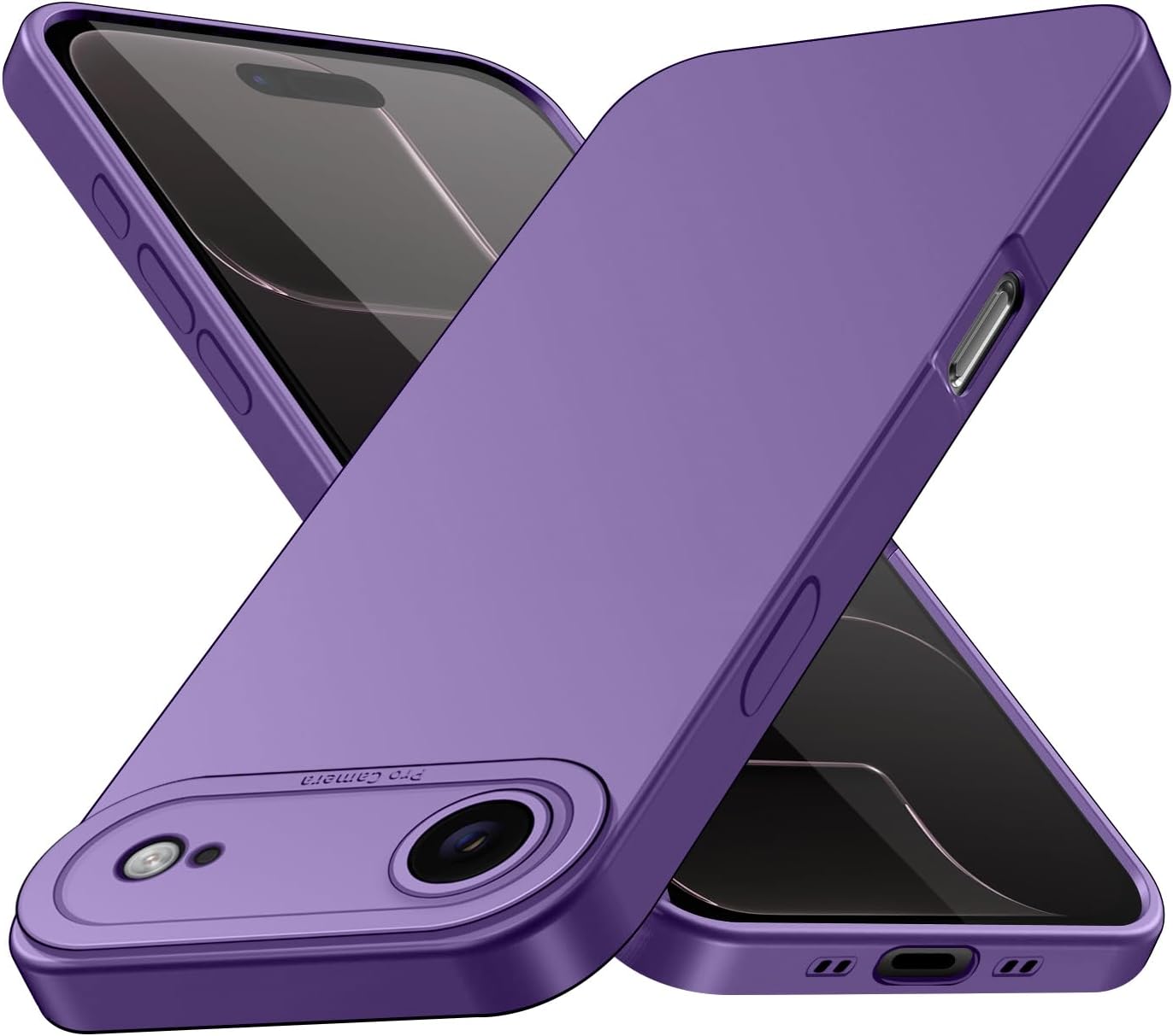 Tenphone Coque iPhone 15 (6,1") – TPU Souple Antichoc avec Protection Caméra