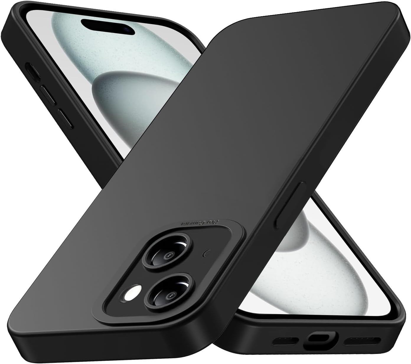 Tenphone Coque iPhone 15 (6,1") – TPU Souple Antichoc avec Protection Caméra