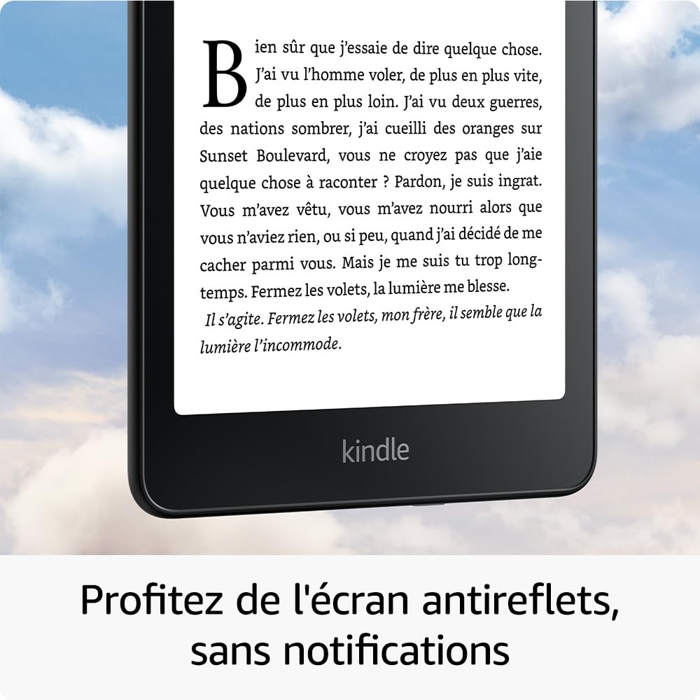 Amazon Kindle Paperwhite (Nouvelle génération) - Notre modèle le plus rapide avec un nouvel écran antireflets et une autonomie de plusieurs semaines - 16 Go - Sans publicités - Noir