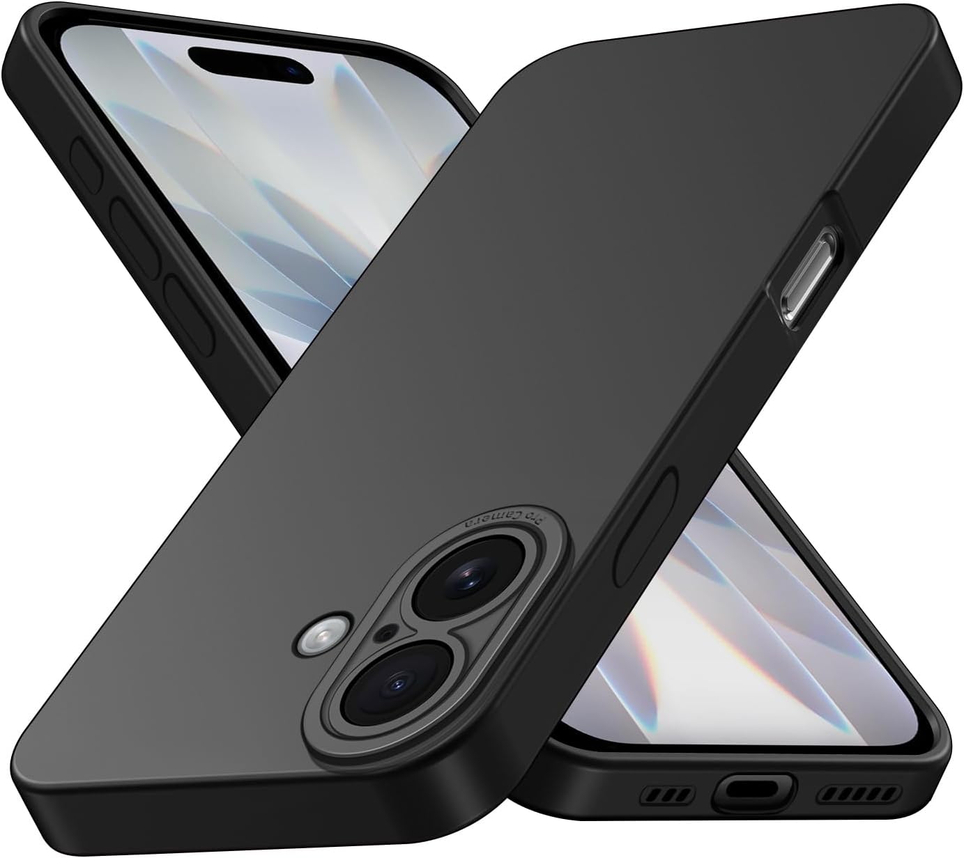 Tenphone Coque iPhone 15 (6,1") – TPU Souple Antichoc avec Protection Caméra