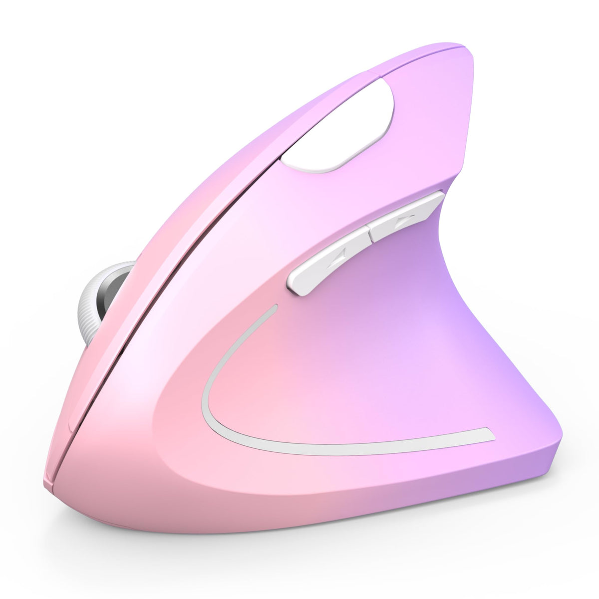 TECKNET Souris Verticale, 4800 DPI Souris sans Fil Ergonomique, Protège Le Bras, Souris sans Fil 6 Boutons pour PC, Ordinateur Portable, Mac, Rose