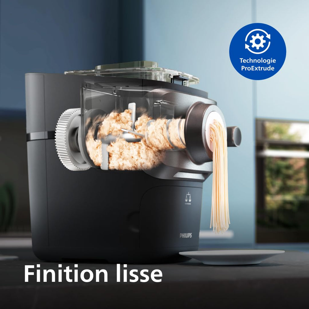 Philips Machine à Pâtes Série 7000 HR2665/93 – ProExtrude, Pesée Automatique, 8 Formes, 8 Portions