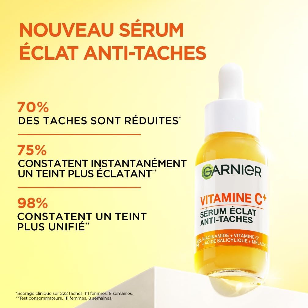 GARNIER SkinActive Vitamine C - Coffret Crème Sorbet Hydratante Fresh & Bright 85ml + Sérum Jour 30ml