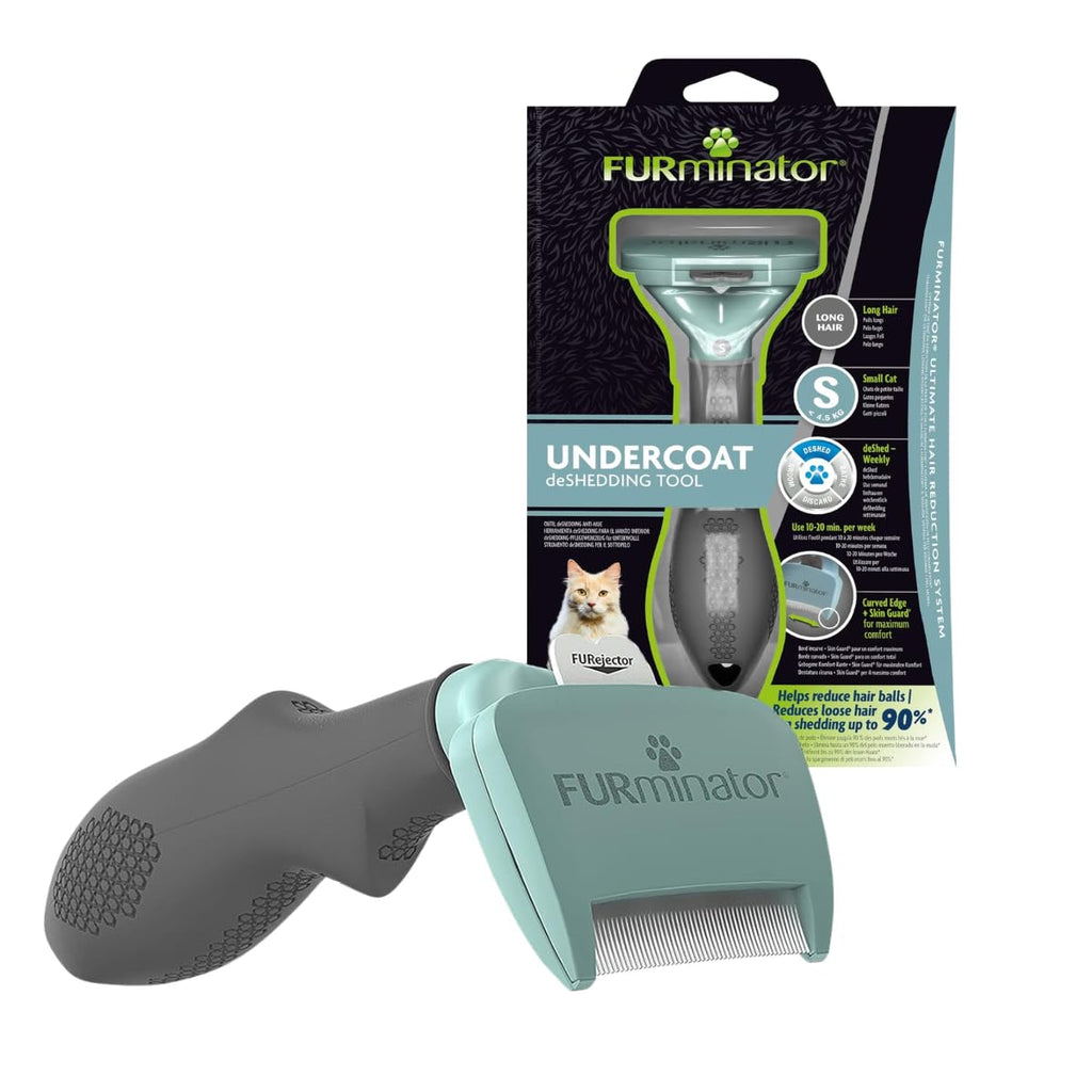 Brosse FURminator Chat Poils Longs Grande Taille – -90% Poils Morts | Sans Bisphénol A