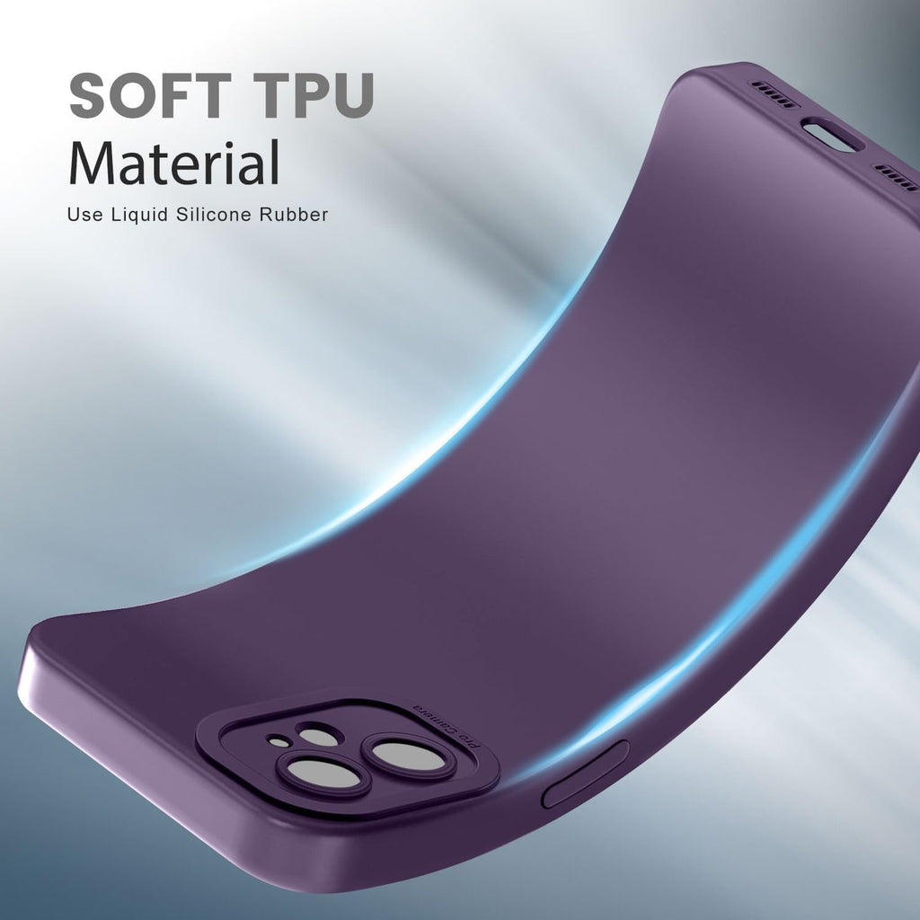 Tenphone Coque iPhone 15 (6,1") – TPU Souple Antichoc avec Protection Caméra