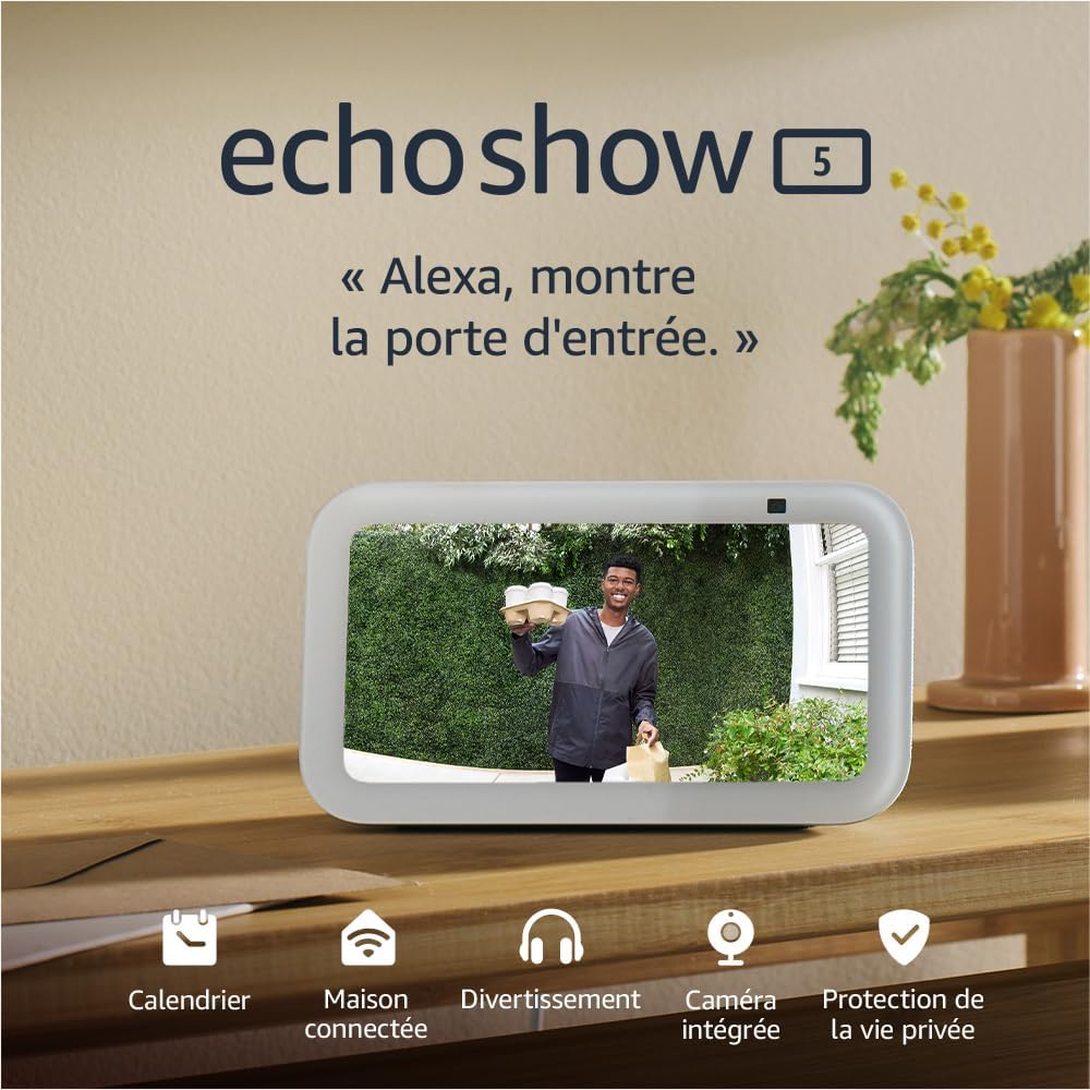 Echo Show 5 (Nouvelle génération) | Écran tactile connecté compact pour le contrôle de votre maison connectée et bien plus | Anthracite, avec accès anticipé à Alexa+