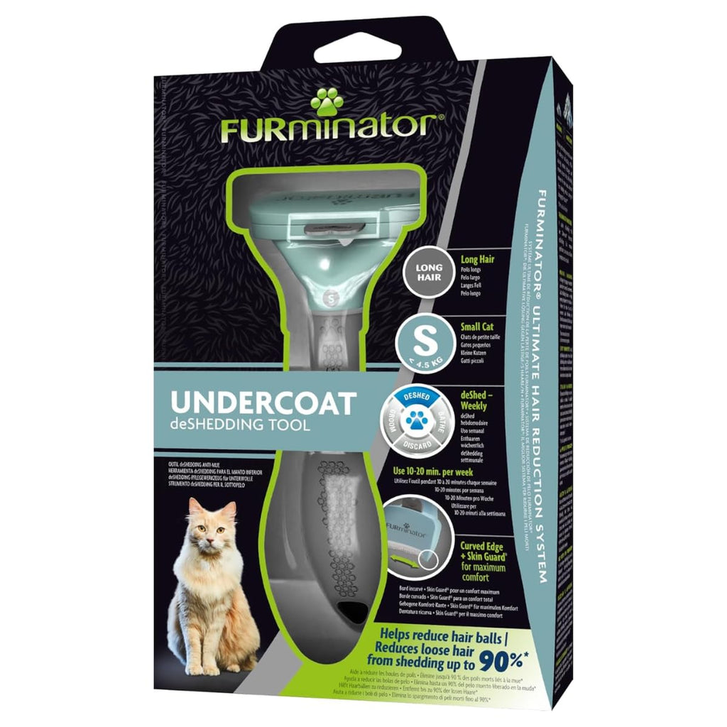 Brosse FURminator Chat Poils Longs Grande Taille – -90% Poils Morts | Sans Bisphénol A