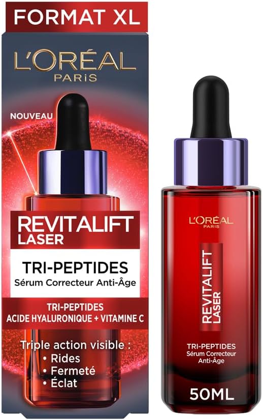 L'Oréal Paris Revitalift Laser X3 - Crème de Jour Anti-Âge FPS 25 - Acide Hyaluronique, Pro-Rétinol & Vitamine C - 50ml