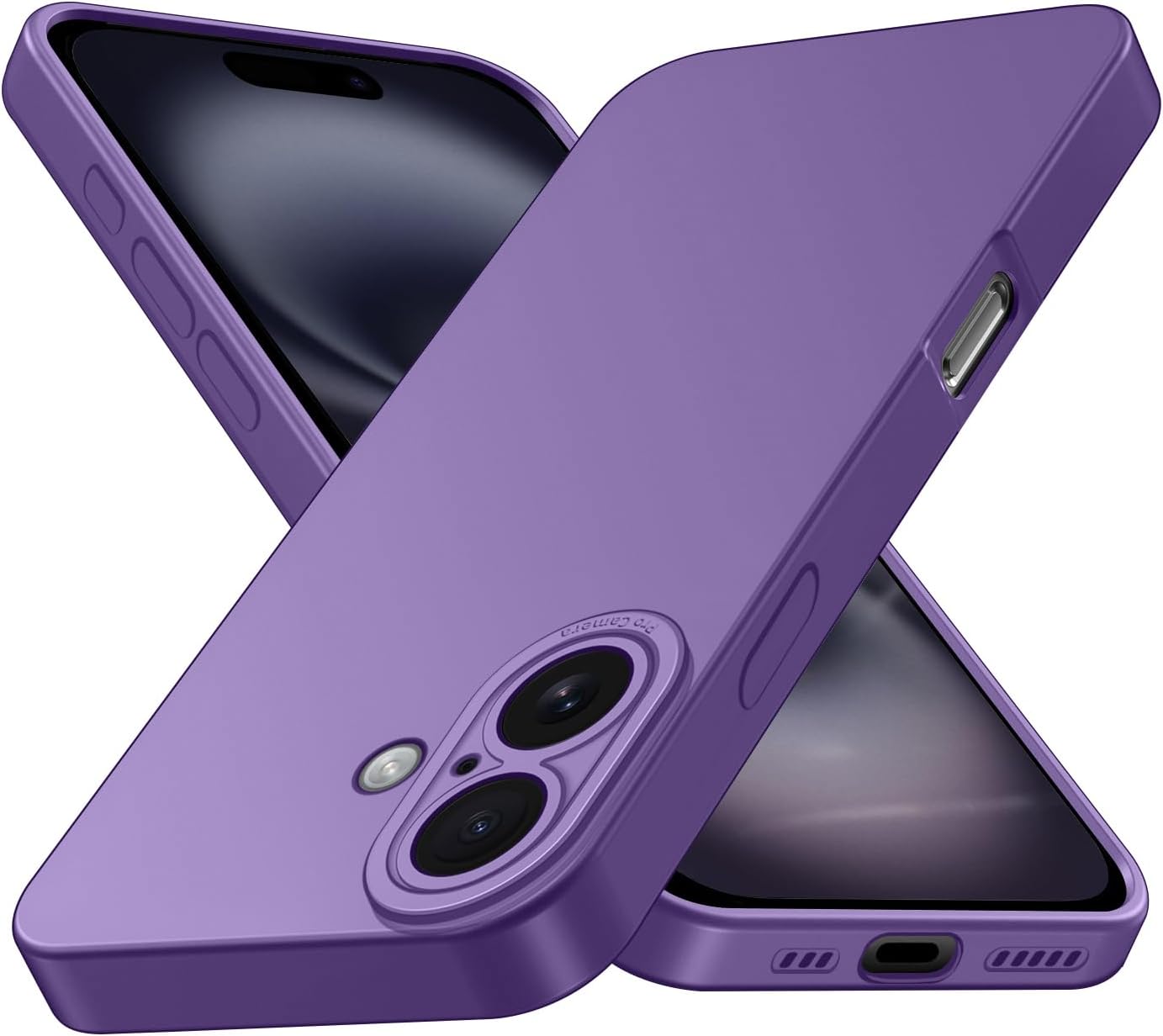 Tenphone Coque iPhone 15 (6,1") – TPU Souple Antichoc avec Protection Caméra