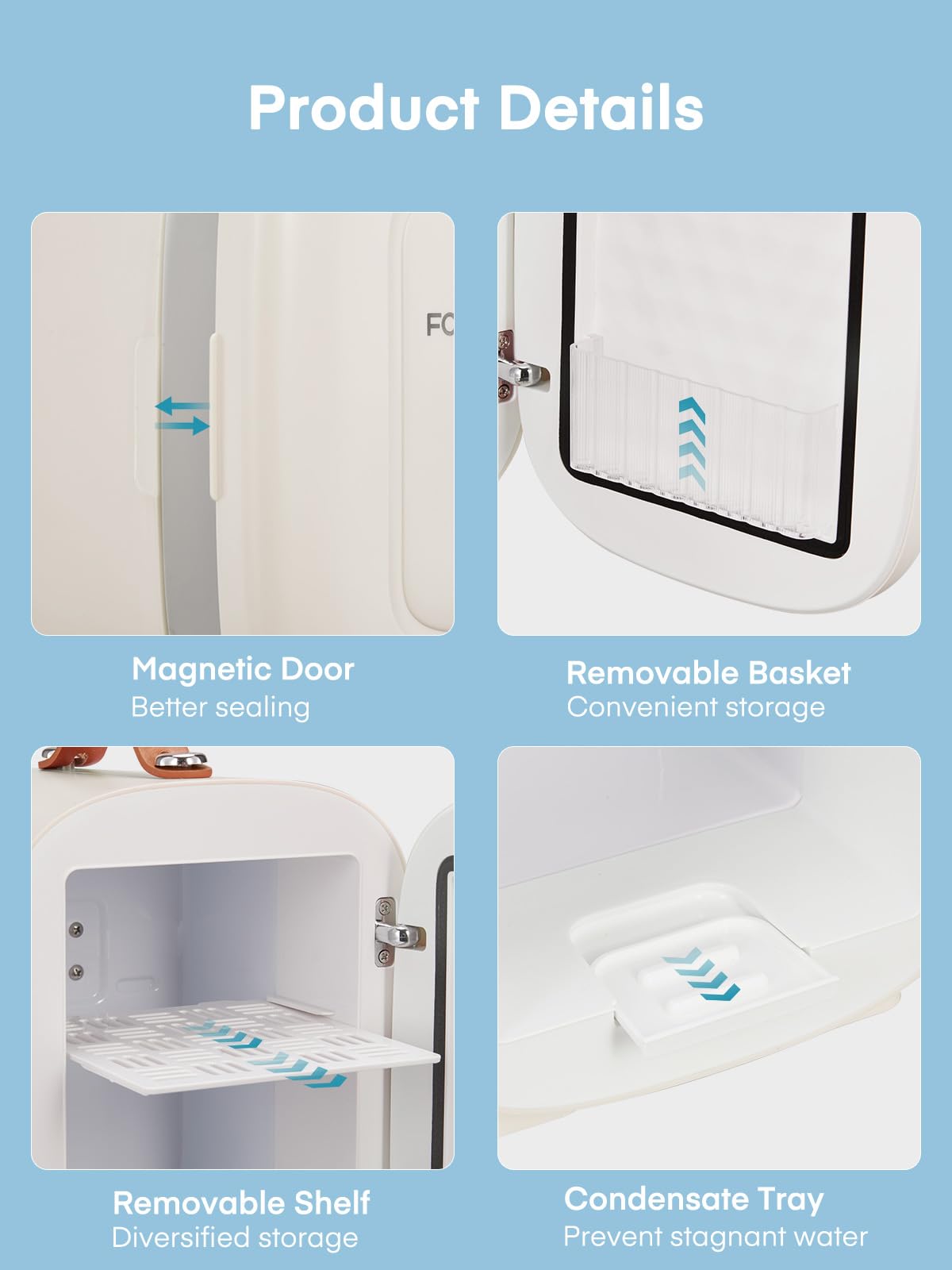 FOHERE Mini Frigo de Chambre 5L