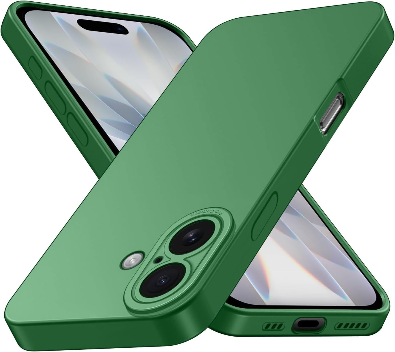 Tenphone Coque iPhone 15 (6,1") – TPU Souple Antichoc avec Protection Caméra