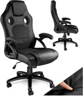 TecTake® Chaise de Bureau Fauteuil de Bureau Fauteuil pivotant Design Chaise Gaming, Siege Ergonomique, Fauteuil avec Accoudoirs, Rembourrage épais, Roulette, Hauteur réglable Teletravail