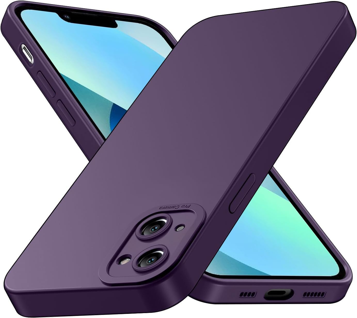 Tenphone Coque iPhone 15 (6,1") – TPU Souple Antichoc avec Protection Caméra