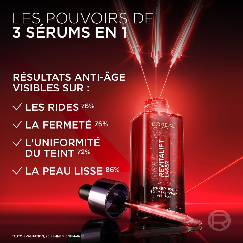 L'Oréal Paris Revitalift Laser X3 - Crème de Jour Anti-Âge FPS 25 - Acide Hyaluronique, Pro-Rétinol & Vitamine C - 50ml