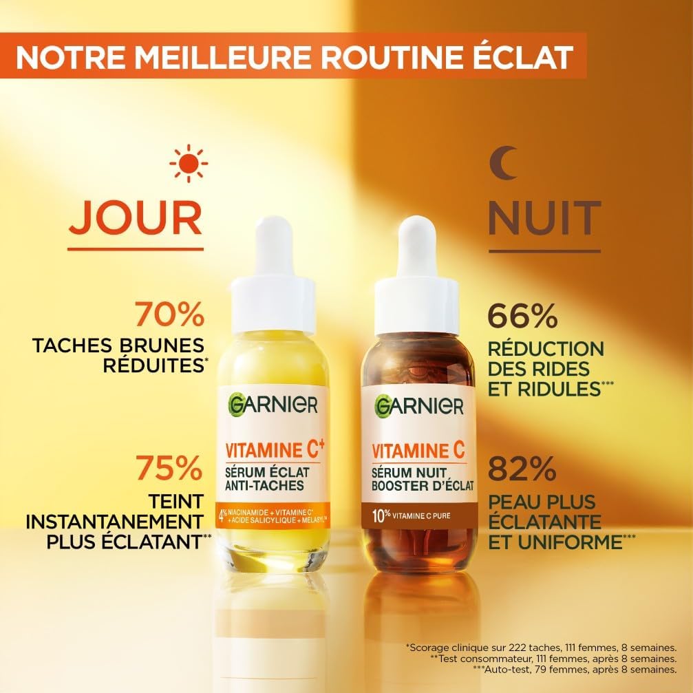 GARNIER SkinActive Vitamine C - Coffret Crème Sorbet Hydratante Fresh & Bright 85ml + Sérum Jour 30ml