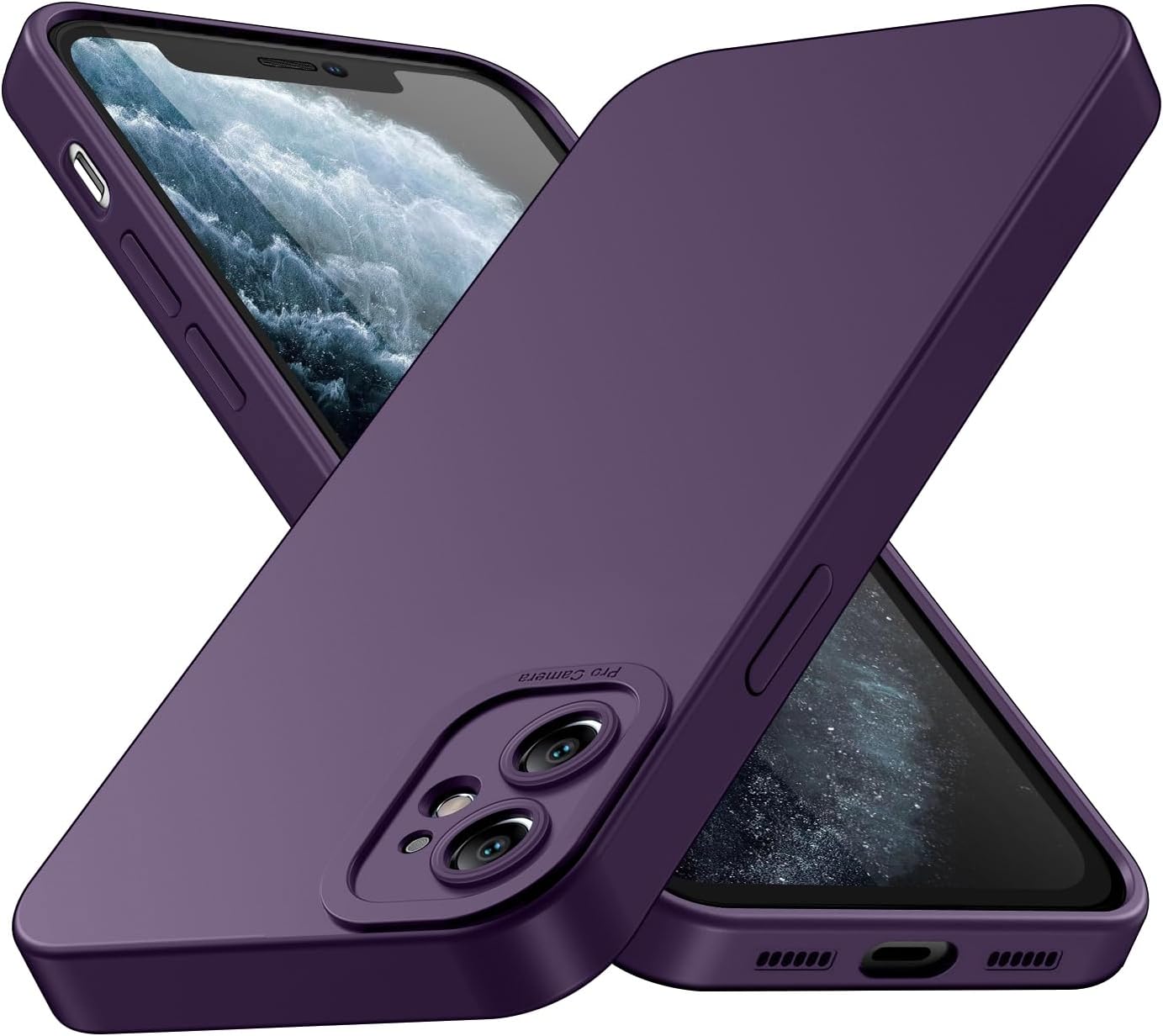 Tenphone Coque iPhone 15 (6,1") – TPU Souple Antichoc avec Protection Caméra