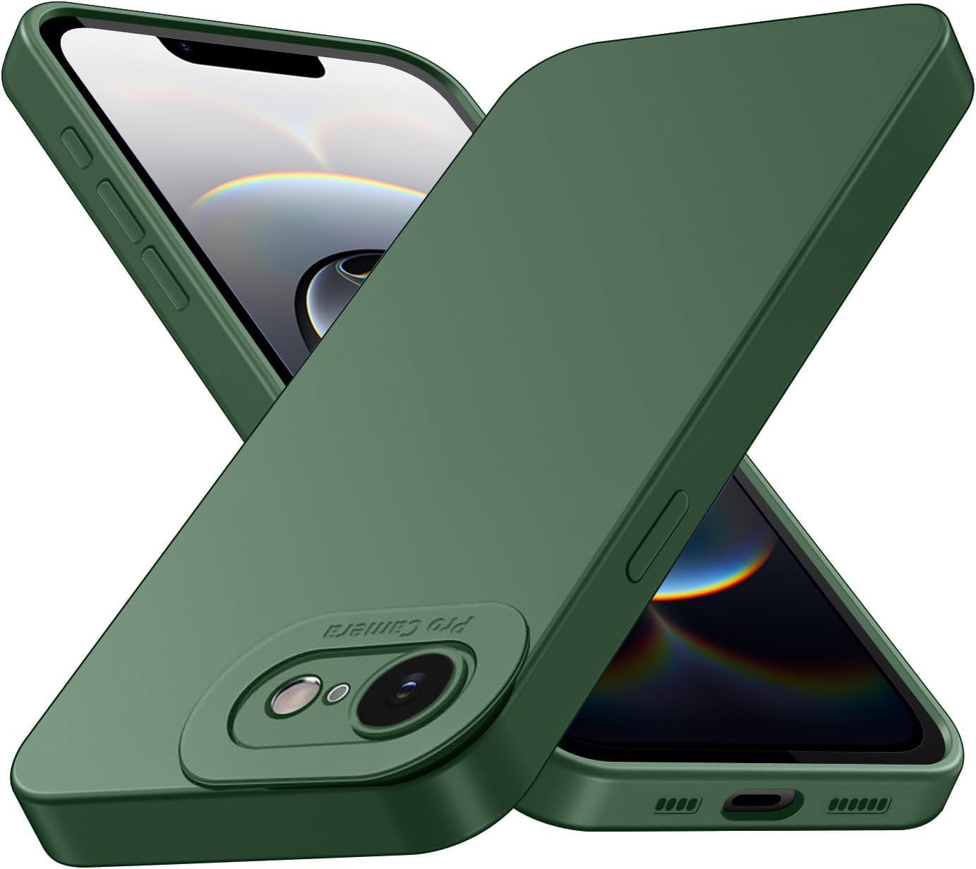 Tenphone Coque iPhone 15 (6,1") – TPU Souple Antichoc avec Protection Caméra
