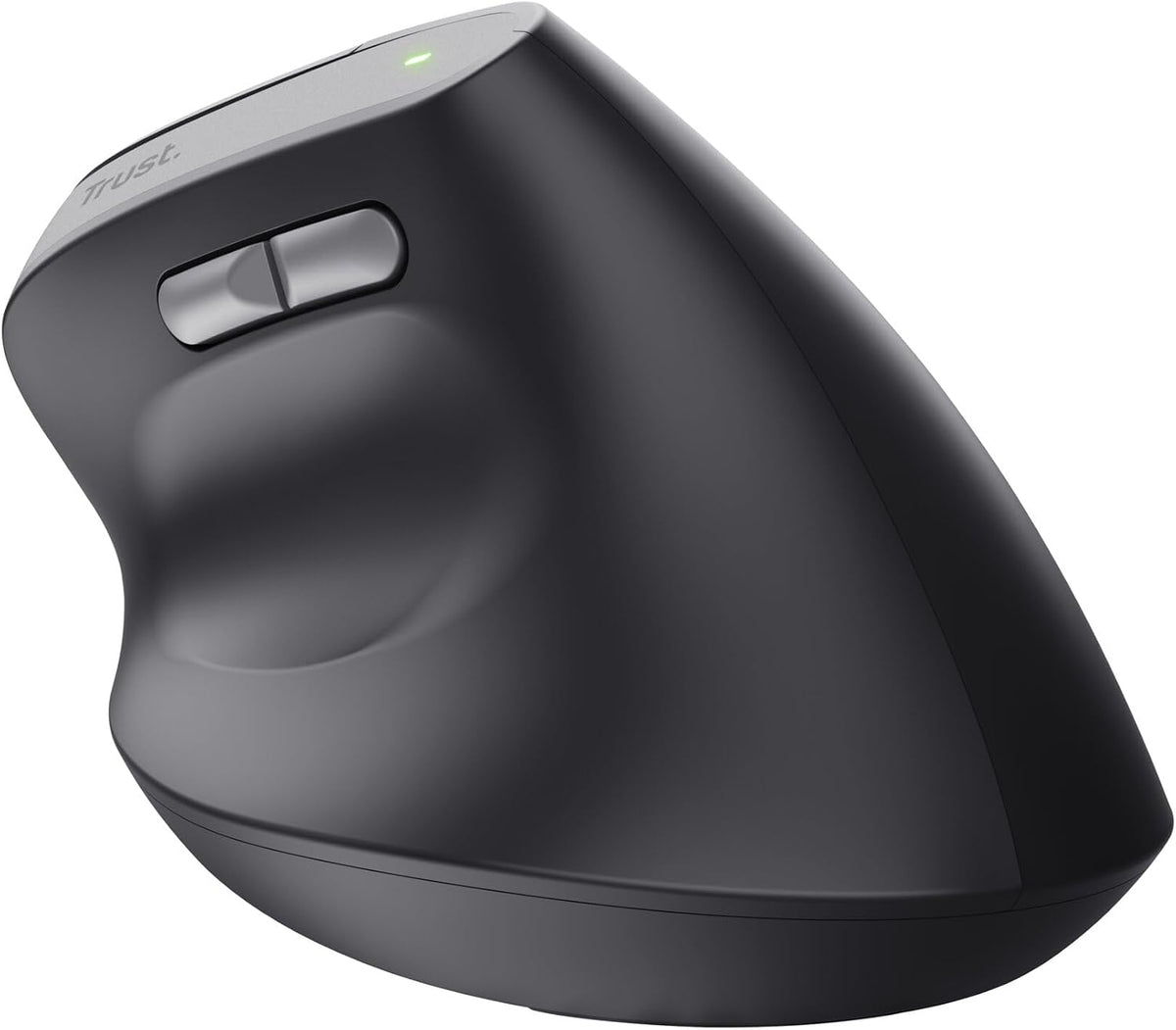 Trust Yuno Souris Ergonomique Verticale sans Fil Rechargeable – Angle 57°, 3 Mois Autonomie, Plastique Recyclé, PC & Mac