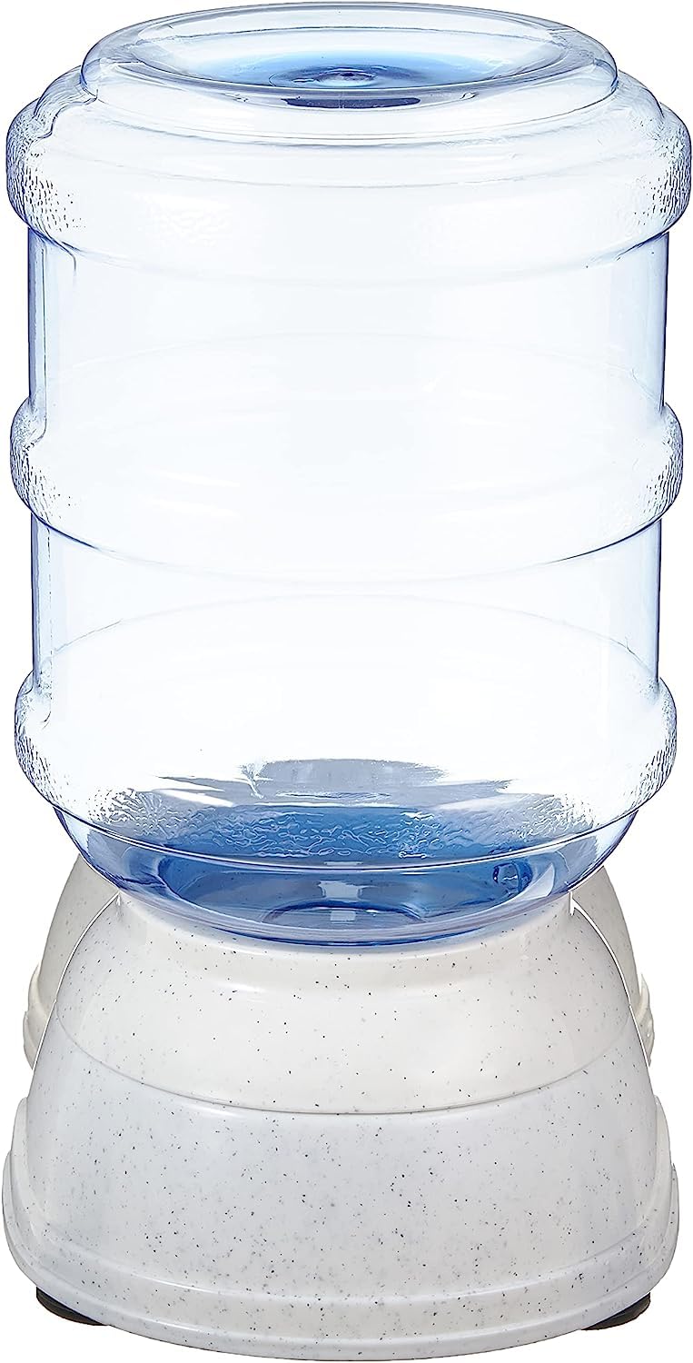 Amazon Basics Distributeur d'eau 1 gallons pour Chiens et chats, 3.8 litres, Petite taille, Transparent
