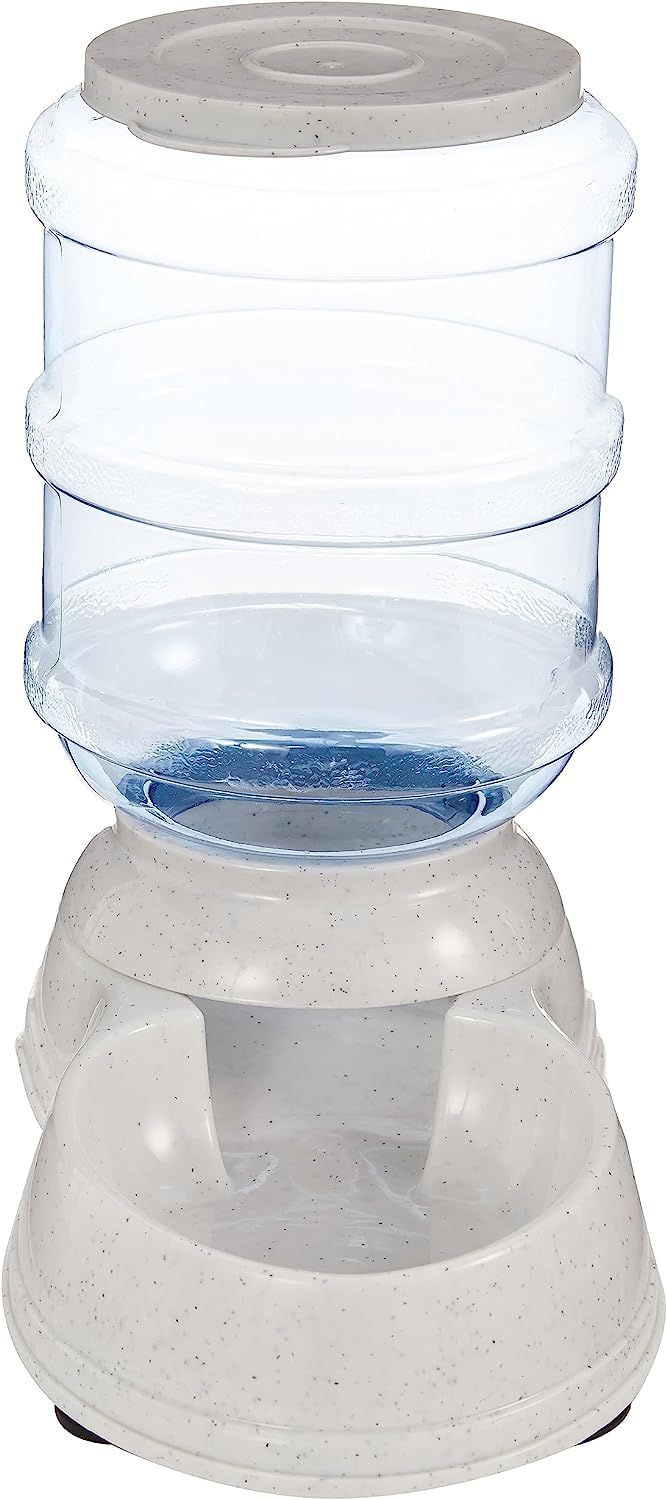 Amazon Basics Distributeur d'eau 1 gallons pour Chiens et chats, 3.8 litres, Petite taille, Transparent