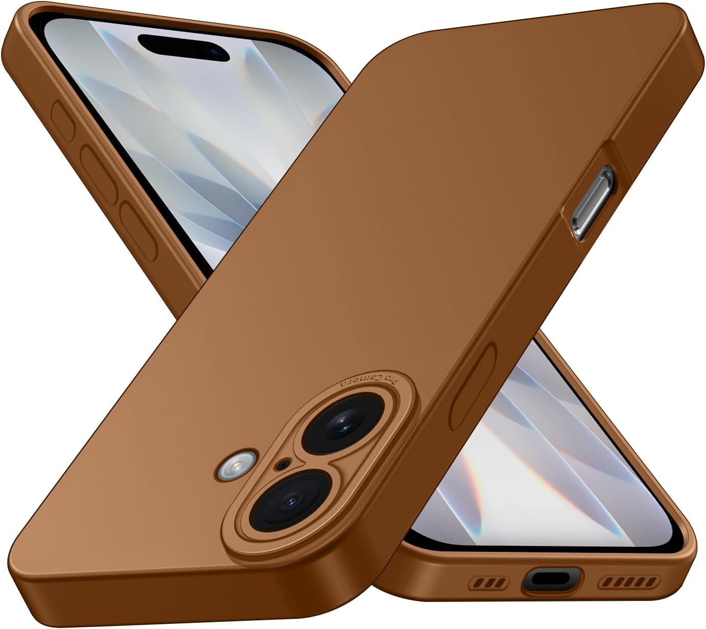 Tenphone Coque iPhone 15 (6,1") – TPU Souple Antichoc avec Protection Caméra