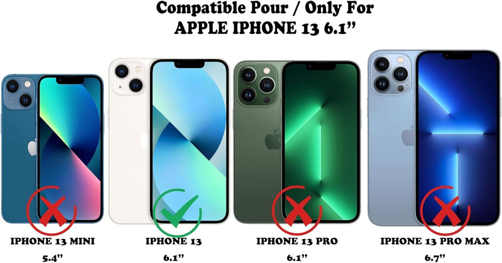 Tenphone Coque iPhone 15 (6,1") – TPU Souple Antichoc avec Protection Caméra