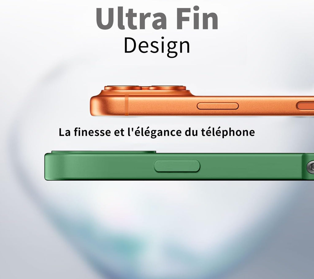 Tenphone Coque iPhone 15 (6,1") – TPU Souple Antichoc avec Protection Caméra