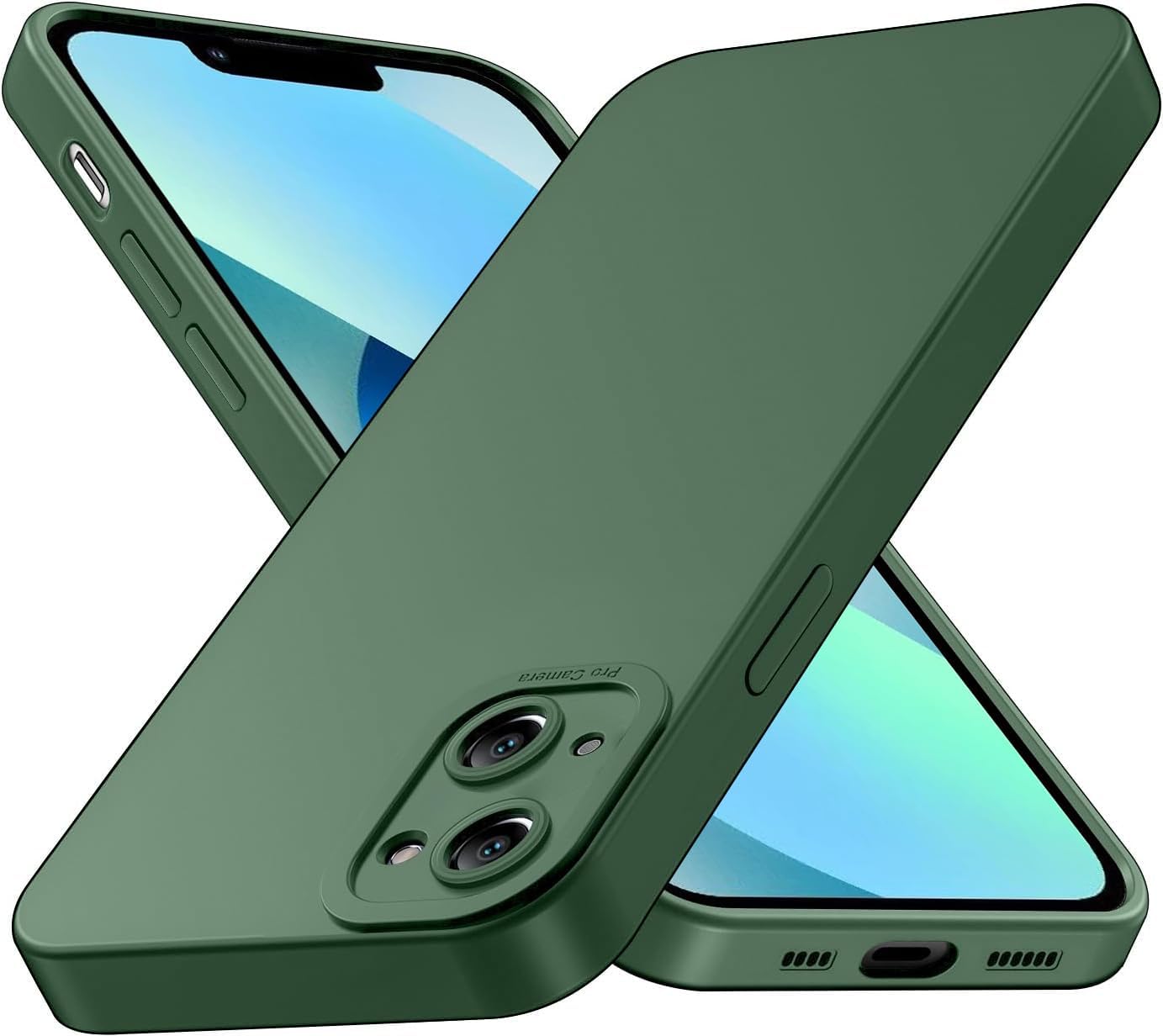 Tenphone Coque iPhone 15 (6,1") – TPU Souple Antichoc avec Protection Caméra