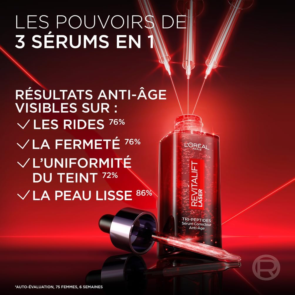 L'Oréal Paris Revitalift Laser X3 - Crème de Jour Anti-Âge FPS 25 - Acide Hyaluronique, Pro-Rétinol & Vitamine C - 50ml
