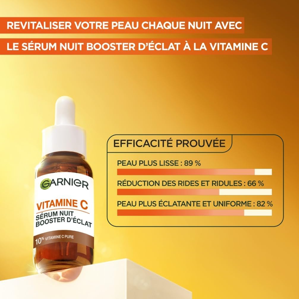 GARNIER SkinActive Vitamine C - Coffret Crème Sorbet Hydratante Fresh & Bright 85ml + Sérum Jour 30ml