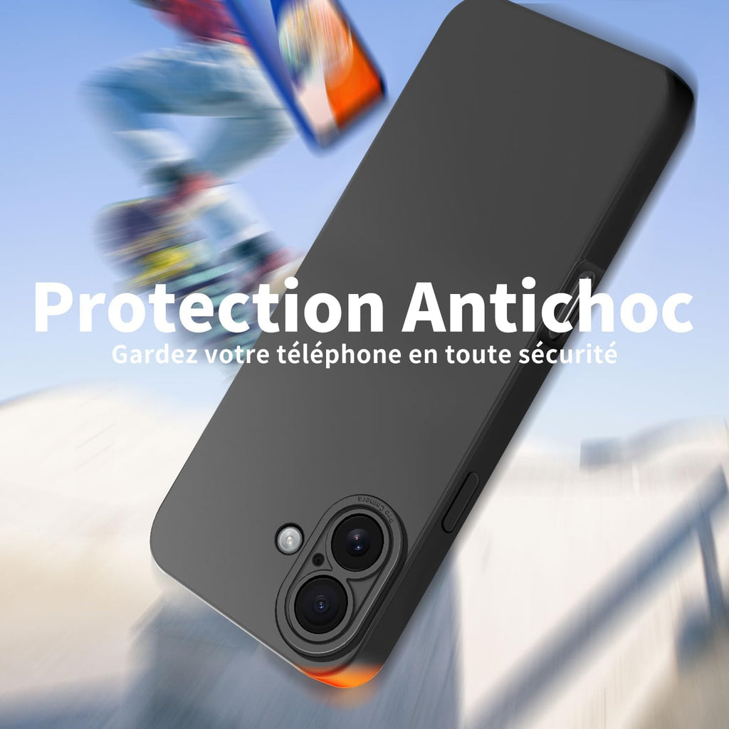 Tenphone Coque iPhone 15 (6,1") – TPU Souple Antichoc avec Protection Caméra