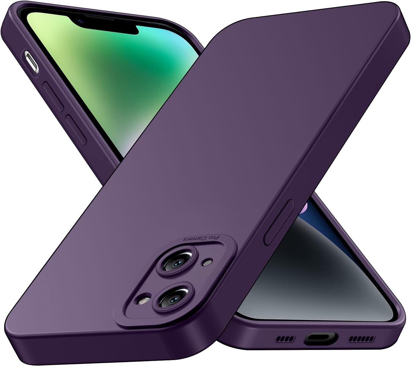 Tenphone Coque iPhone 15 (6,1") – TPU Souple Antichoc avec Protection Caméra
