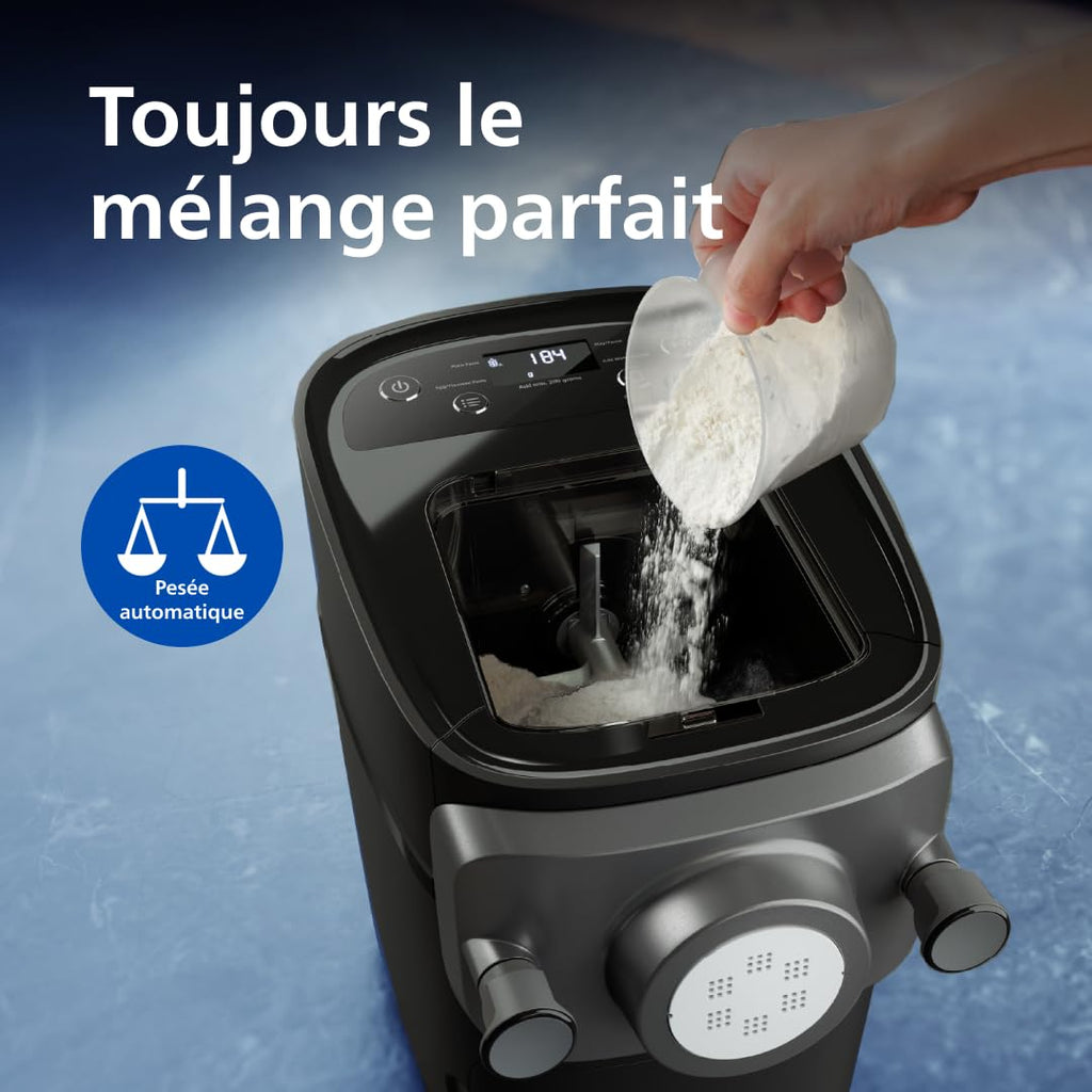 Philips Machine à Pâtes Série 7000 HR2665/93 – ProExtrude, Pesée Automatique, 8 Formes, 8 Portions