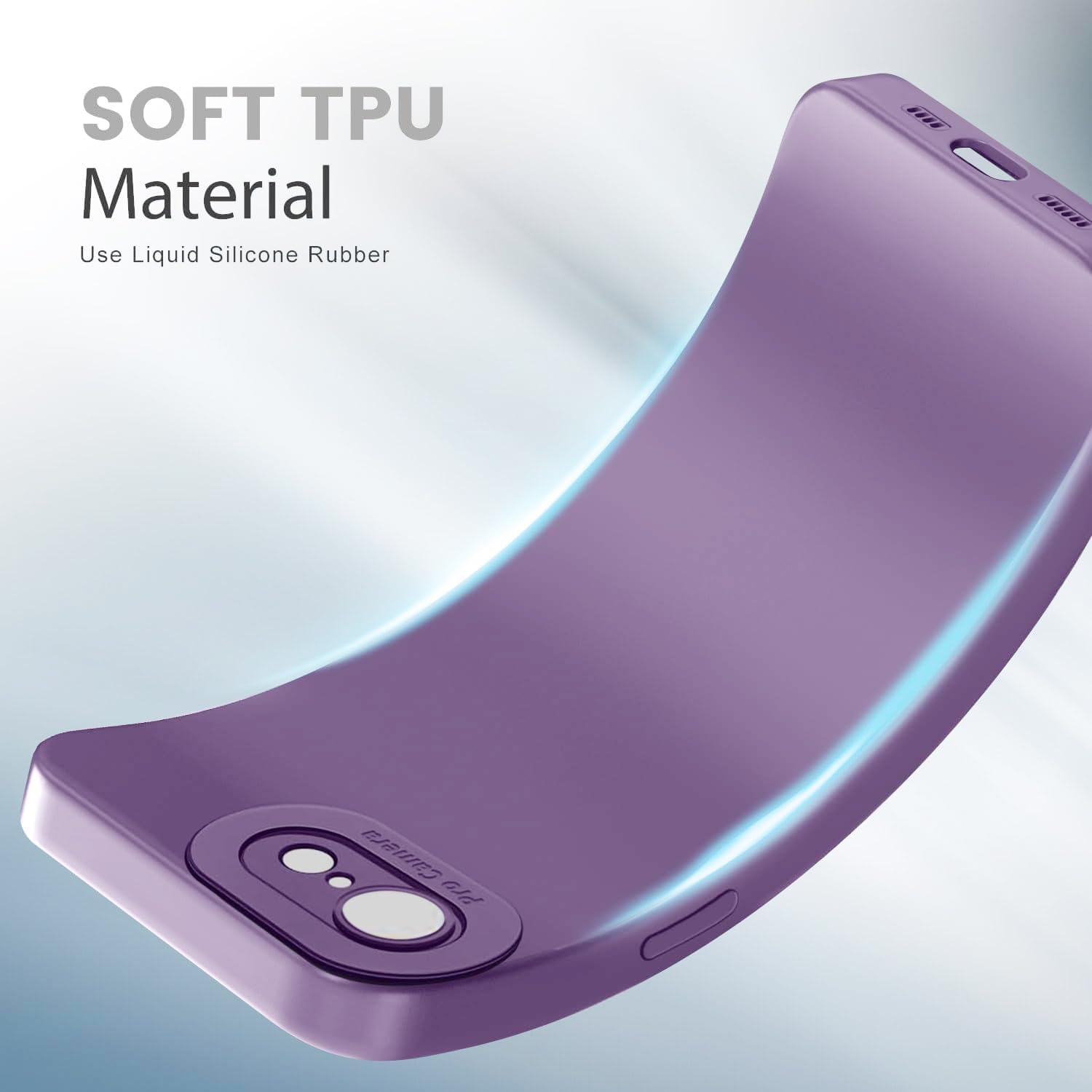 Tenphone Coque iPhone 15 (6,1") – TPU Souple Antichoc avec Protection Caméra