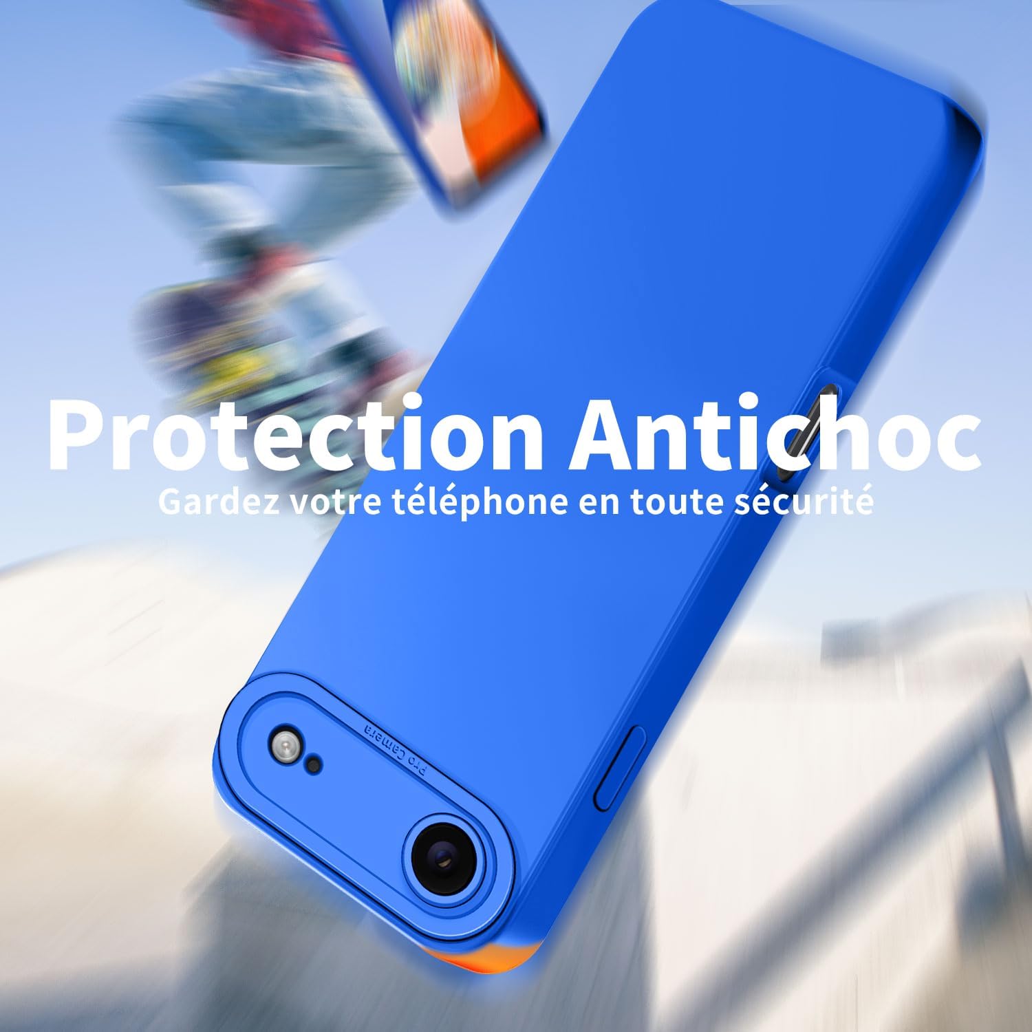 Tenphone Coque iPhone 15 (6,1") – TPU Souple Antichoc avec Protection Caméra