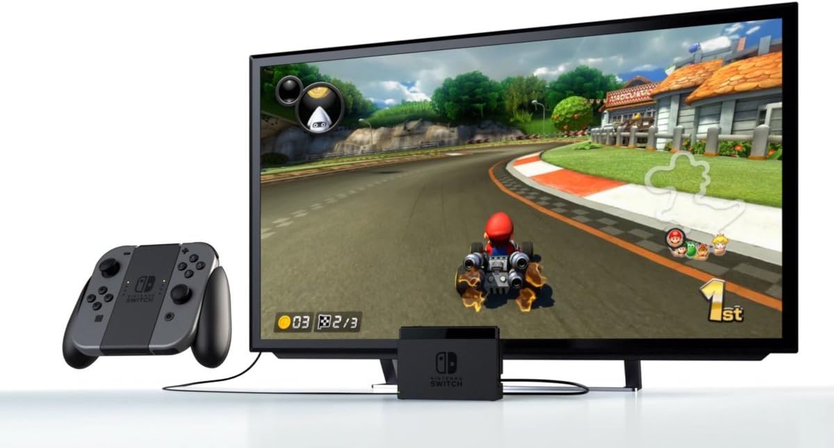 Nintendo Switch Rouge/Bleu Néon 32 Go – Pack Mario Kart 8 Deluxe + Donkey Kong Tropical Freeze