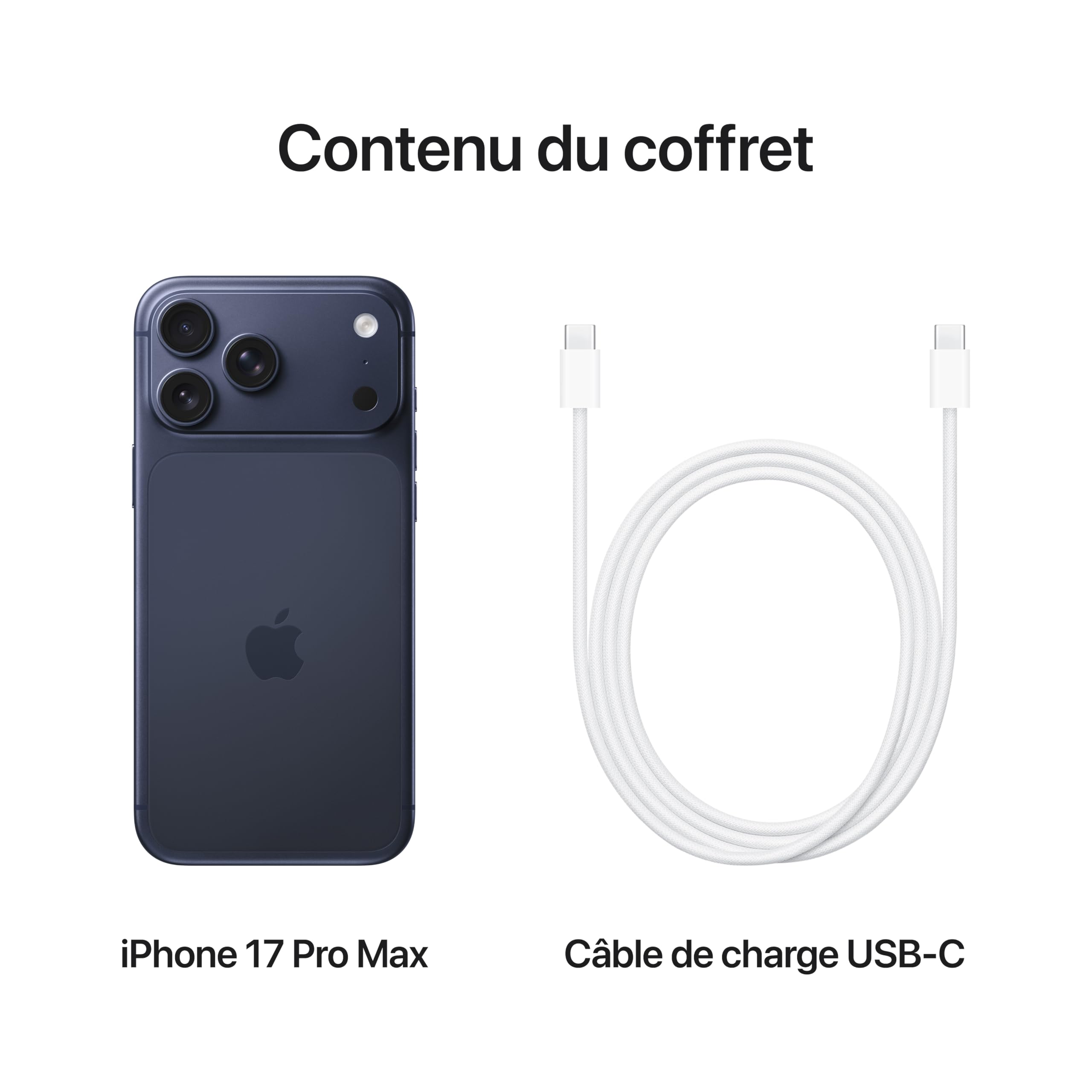 Apple iPhone 17 Pro Max 256 Go : Écran 6,9 Pouces, Puce A19 Pro, Autonomie Record sur iPhone, Système caméra Pro Fusion, Caméra Avant Center Stage ; Argent