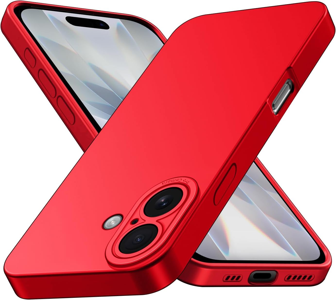 Tenphone Coque iPhone 15 (6,1") – TPU Souple Antichoc avec Protection Caméra