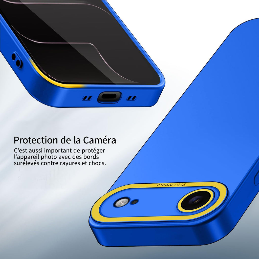 Tenphone Coque iPhone 15 (6,1") – TPU Souple Antichoc avec Protection Caméra