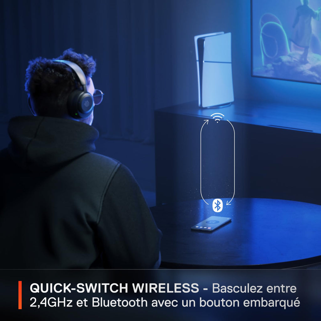 SteelSeries Arctis Nova 5 – Casque Gaming Sans Fil | 60h Batterie | 2,4GHz/BT | Micro ClearCast 2.X