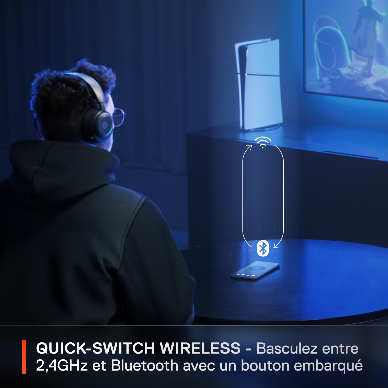 SteelSeries Arctis Nova 5 – Casque Gaming Sans Fil | 60h Batterie | 2,4GHz/BT | Micro ClearCast 2.X