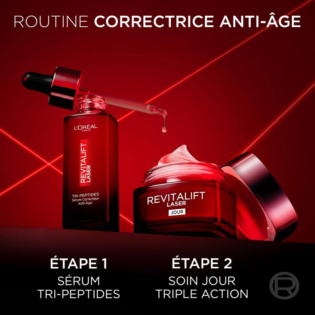 L'Oréal Paris Revitalift Laser X3 - Crème de Jour Anti-Âge FPS 25 - Acide Hyaluronique, Pro-Rétinol & Vitamine C - 50ml