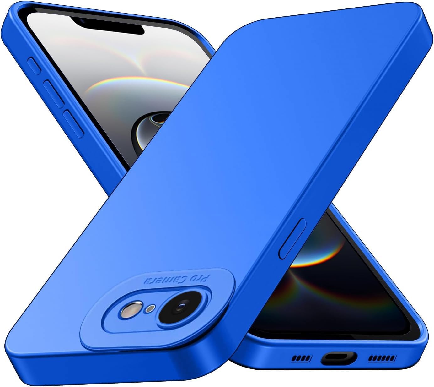 Tenphone Coque iPhone 15 (6,1") – TPU Souple Antichoc avec Protection Caméra